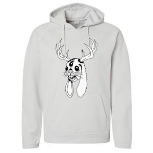 Jackalope Blackwork Performance Fleece Hoodie