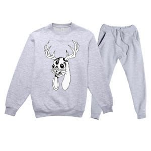 Jackalope Blackwork Premium Crewneck Sweatsuit Set