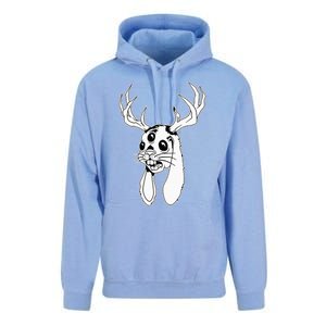 Jackalope Blackwork Unisex Surf Hoodie