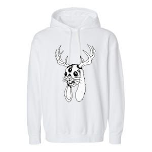 Jackalope Blackwork Garment-Dyed Fleece Hoodie