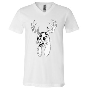 Jackalope Blackwork V-Neck T-Shirt