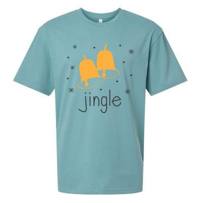 Jingle Bell Jingle All The Way Christmas Gift Sueded Cloud Jersey T-Shirt