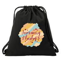 January Baby Drawstring Bag