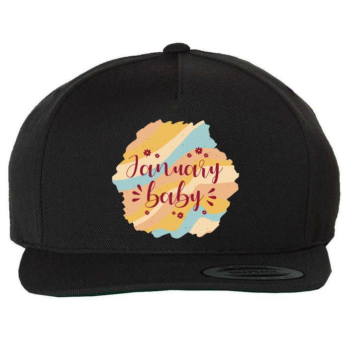 January Baby Wool Snapback Cap