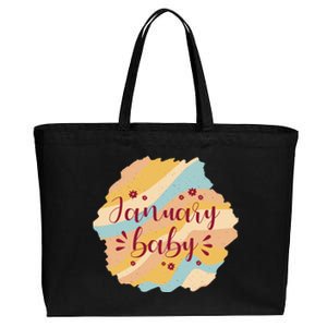 January Baby Cotton Canvas Jumbo Tote