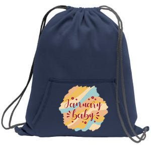 January Baby Sweatshirt Cinch Pack Bag