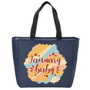 January Baby Zip Tote Bag