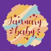 January Baby Button