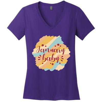 January Baby Women's V-Neck T-Shirt