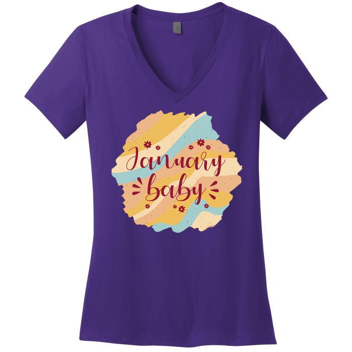 January Baby Women's V-Neck T-Shirt