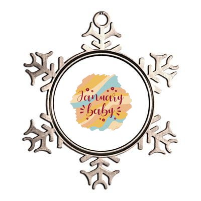 January Baby Metallic Star Ornament