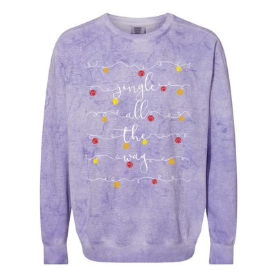 Jingle Bells Jingle All The Way Sleigh Bells Christmas Gift Colorblast Crewneck Sweatshirt