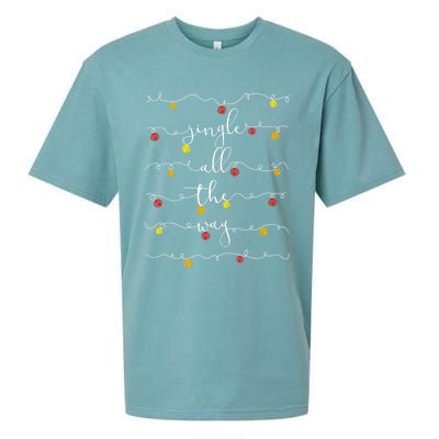 Jingle Bells Jingle All The Way Sleigh Bells Christmas Gift Sueded Cloud Jersey T-Shirt