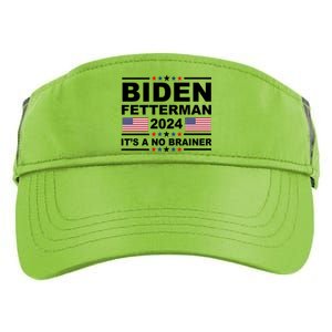 Joe Biden John Fetterman 2024 It's A No Brainer Funny Adult Drive Performance Visor