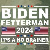 Joe Biden John Fetterman 2024 It's A No Brainer Funny Legacy Tie Dye Trucker Hat