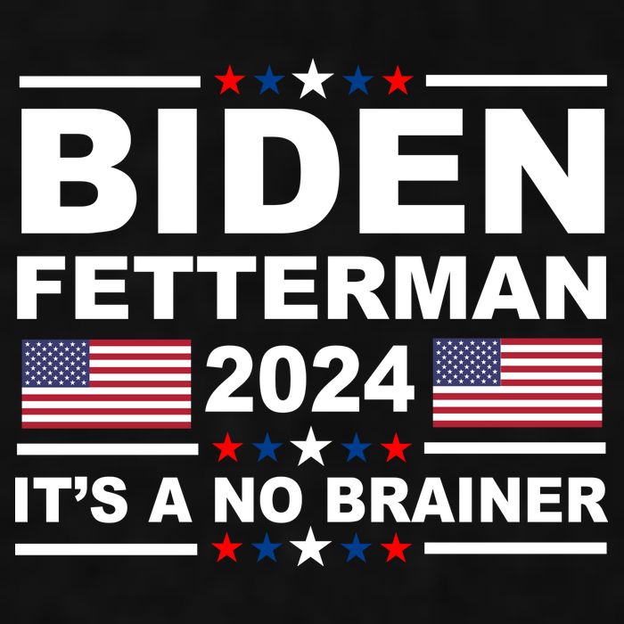 Joe Biden John Fetterman 2024 It's A No Brainer Funny Ladies PosiCharge Tri-Blend Wicking Tank