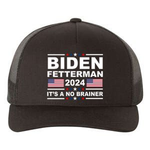 Joe Biden John Fetterman 2024 It's A No Brainer Funny Yupoong Adult 5-Panel Trucker Hat