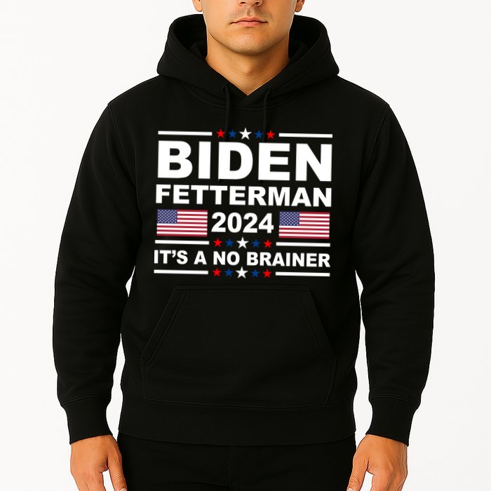 Joe Biden John Fetterman 2024 It's A No Brainer Funny Hoodie