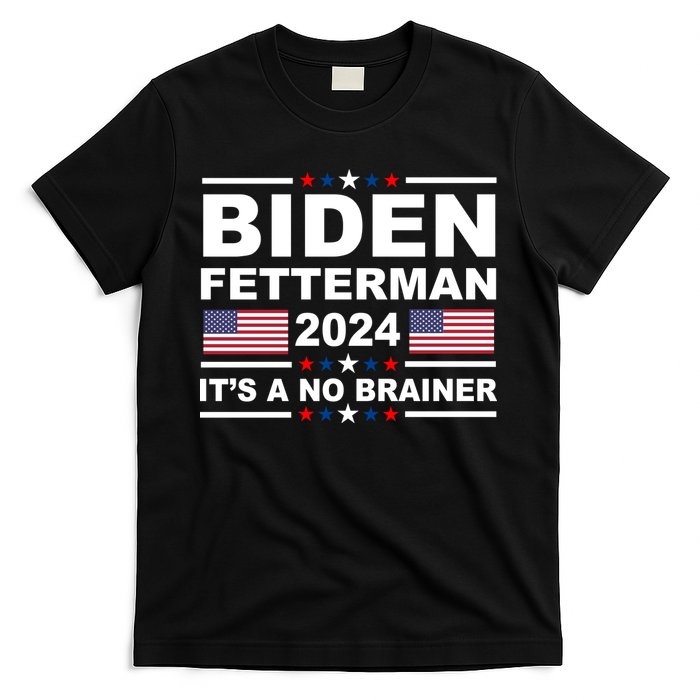 Joe Biden John Fetterman 2024 It's A No Brainer Funny T-Shirt