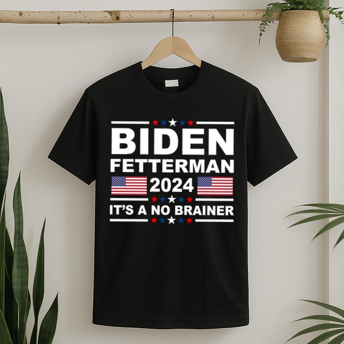 Joe Biden John Fetterman 2024 It's A No Brainer Funny T-Shirt