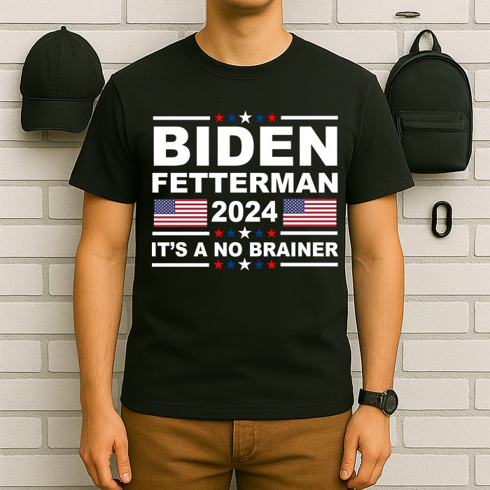 Joe Biden John Fetterman 2024 It's A No Brainer Funny T-Shirt