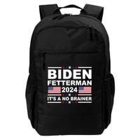 Joe Biden John Fetterman 2024 It's A No Brainer Funny Backpack