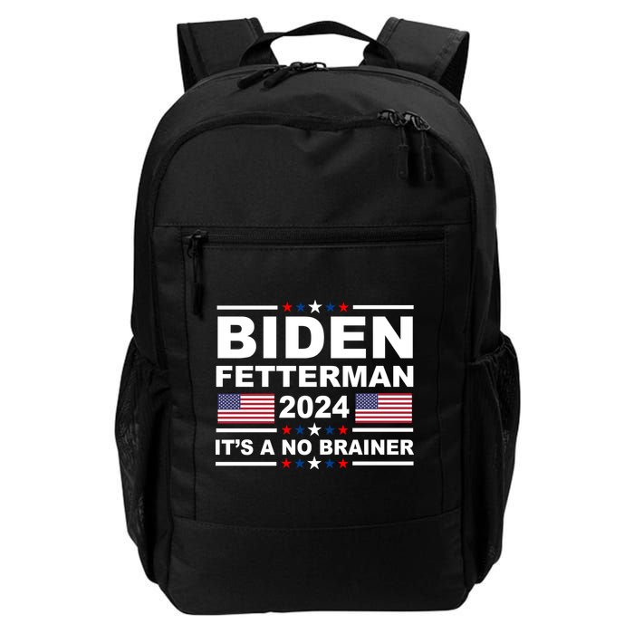 Joe Biden John Fetterman 2024 It's A No Brainer Funny Backpack