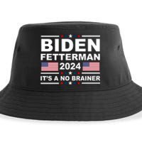 Joe Biden John Fetterman 2024 It's A No Brainer Funny Sustainable Bucket Hat