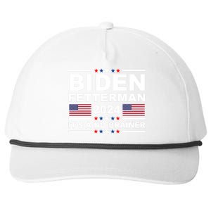 Joe Biden John Fetterman 2024 It's A No Brainer Funny Snapback Five-Panel Rope Hat