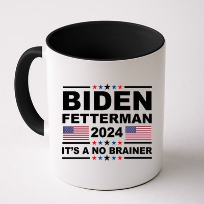 Joe Biden John Fetterman 2024 It's A No Brainer Funny Mug