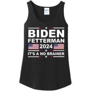 Joe Biden John Fetterman 2024 It's A No Brainer Funny Ladies Essential Tank