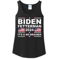 Joe Biden John Fetterman 2024 It's A No Brainer Funny Ladies Essential Tank