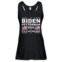 Joe Biden John Fetterman 2024 It's A No Brainer Funny Ladies Essential Flowy Tank