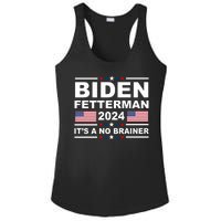 Joe Biden John Fetterman 2024 It's A No Brainer Funny Ladies PosiCharge Competitor Racerback Tank