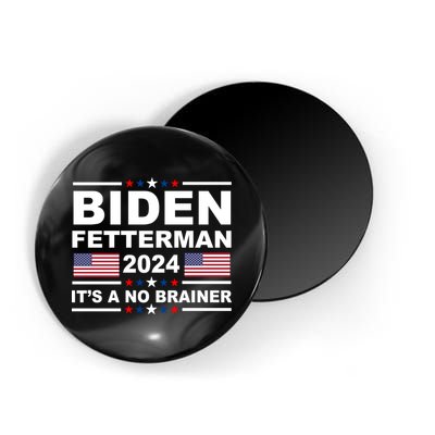 Joe Biden John Fetterman 2024 It's A No Brainer Funny Magnet