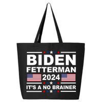 Joe Biden John Fetterman 2024 It's A No Brainer Funny 25L Jumbo Tote