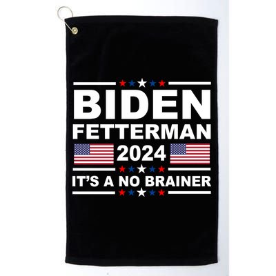 Joe Biden John Fetterman 2024 It's A No Brainer Funny Golf Towel