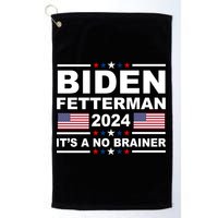 Joe Biden John Fetterman 2024 It's A No Brainer Funny Golf Towel