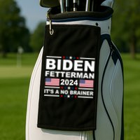 Joe Biden John Fetterman 2024 It's A No Brainer Funny Golf Towel