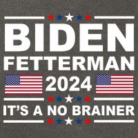 Joe Biden John Fetterman 2024 It's A No Brainer Funny Cotton Canvas Backpack