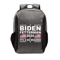 Joe Biden John Fetterman 2024 It's A No Brainer Funny Vector Backpack