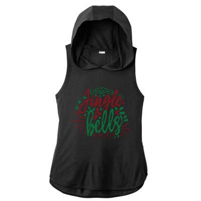 Jingle Bells Ladies PosiCharge Tri-Blend Wicking Draft Hoodie Tank