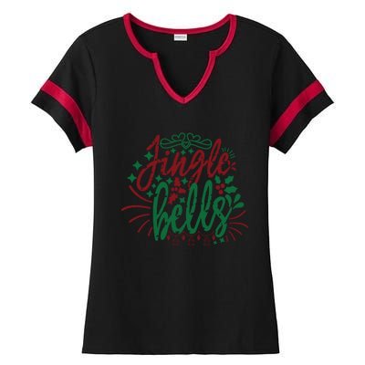 Jingle Bells Ladies Halftime Notch Neck Tee