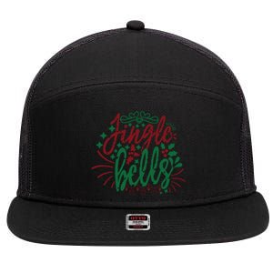 Jingle Bells 7 Panel Mesh Trucker Snapback Hat