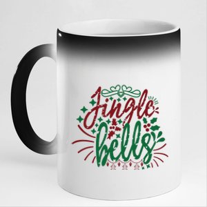 Jingle Bells 11oz Black Color Changing Mug