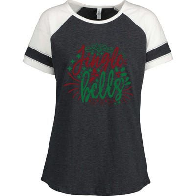 Jingle Bells Enza Ladies Jersey Colorblock Tee