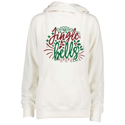 Jingle Bells Womens Funnel Neck Pullover Hood