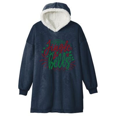 Jingle Bells Hooded Wearable Blanket