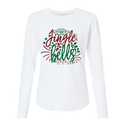 Jingle Bells Womens Cotton Relaxed Long Sleeve T-Shirt