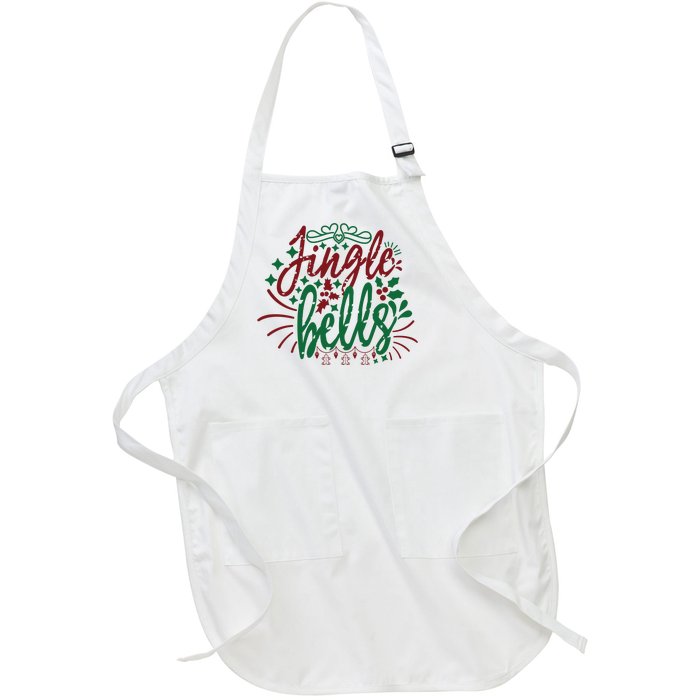 Jingle Bells Full-Length Apron With Pockets